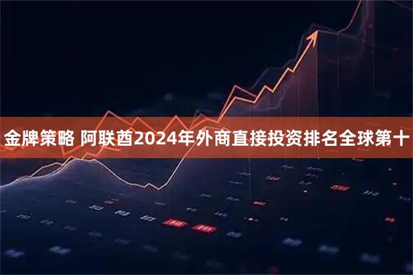 金牌策略 阿联酋2024年外商直接投资排名全球第十